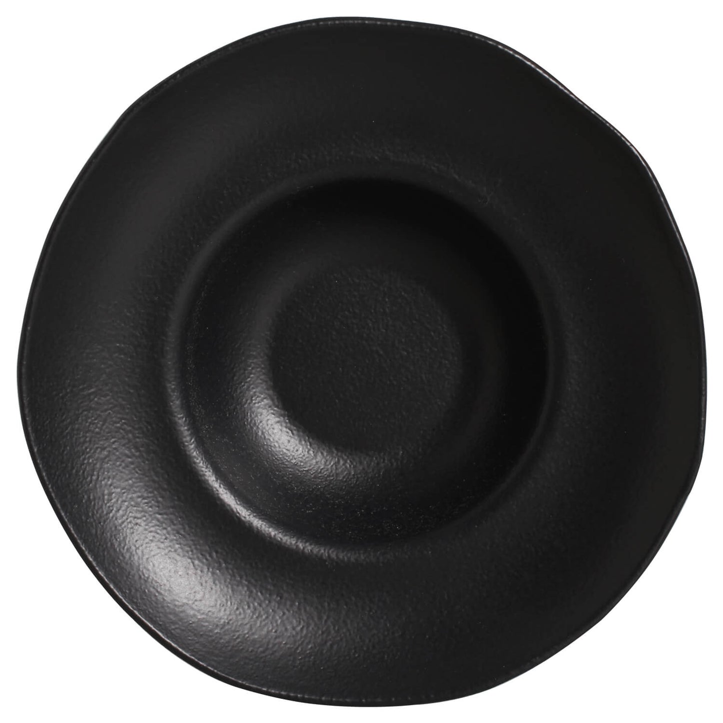 ORGANIC DEEP RIM STONEWARE Ø28x6.5CM 450ML BLACK MATTE
