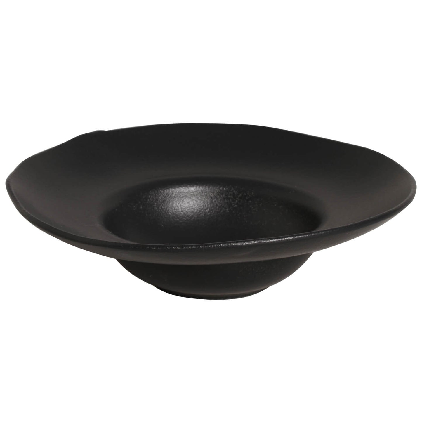 ORGANIC DEEP RIM STONEWARE Ø28x6.5CM 450ML BLACK MATTE