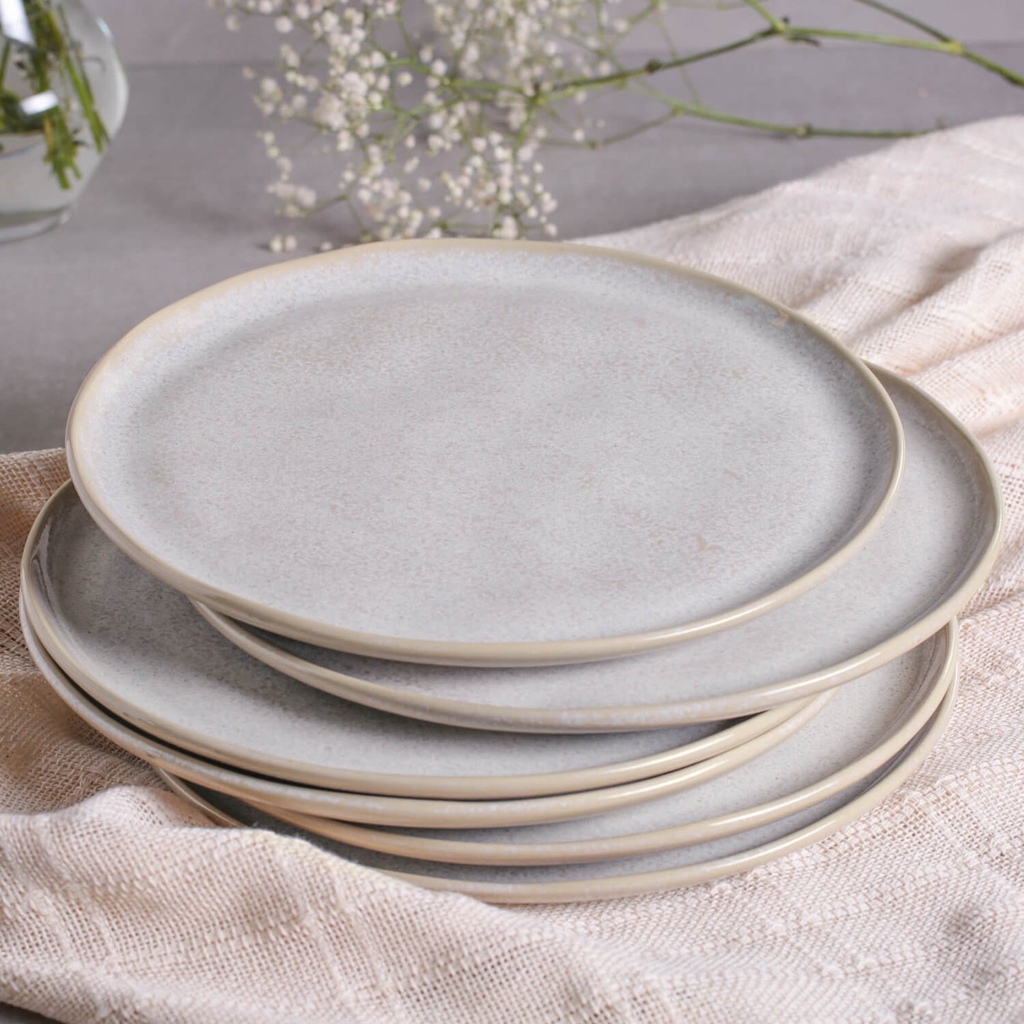 BIO DINNER PLATE STONEWARE Ø27.5CM LATTE