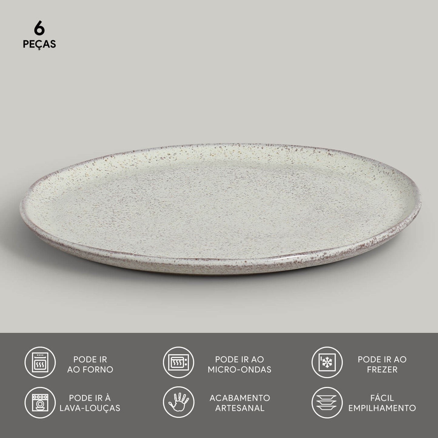 BIO DINNER PLATE STONEWARE Ø27.5CM PISTACHE