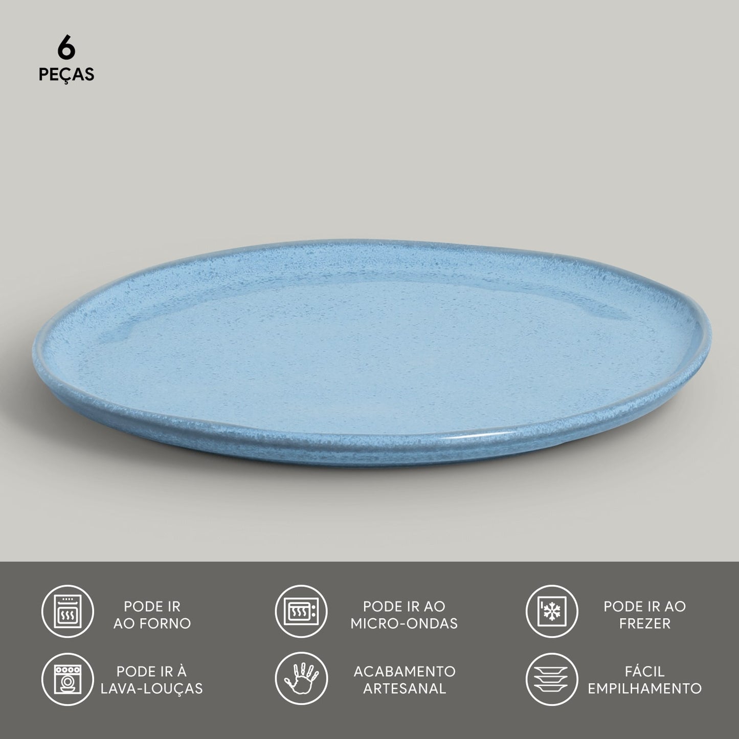 BIO DINNER PLATE STONEWARE Ø27.5CM BREEZE