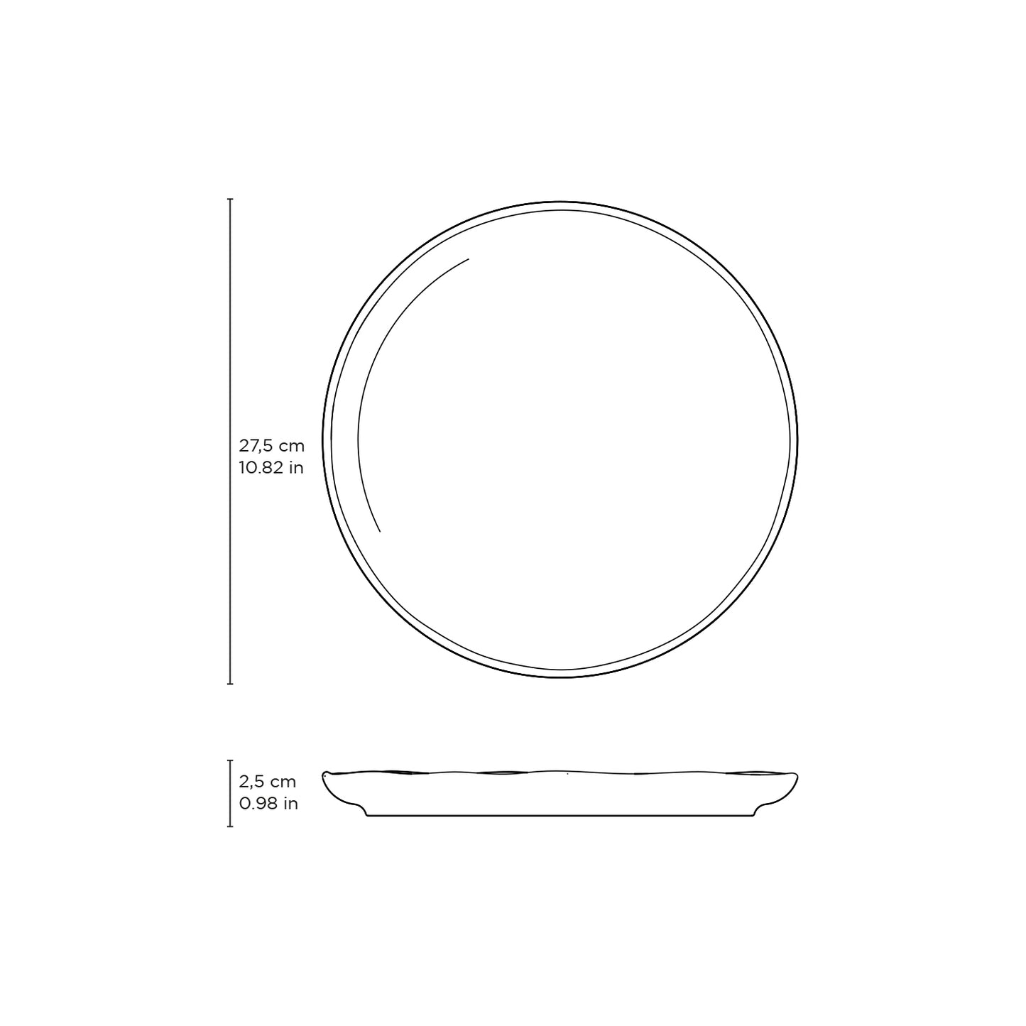 BIO DINNER PLATE STONEWARE Ø27.5CM BREEZE