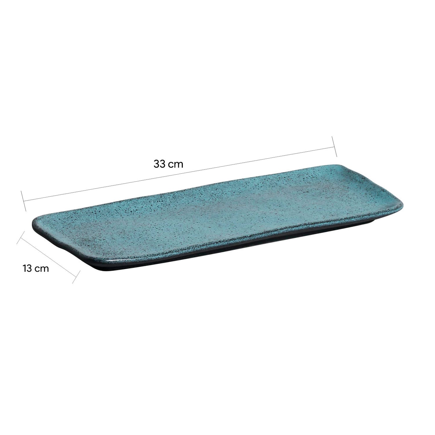 ORGANIC RECTANGULAR PLATTER STONEWARE 33x13CM NIGHT SKY