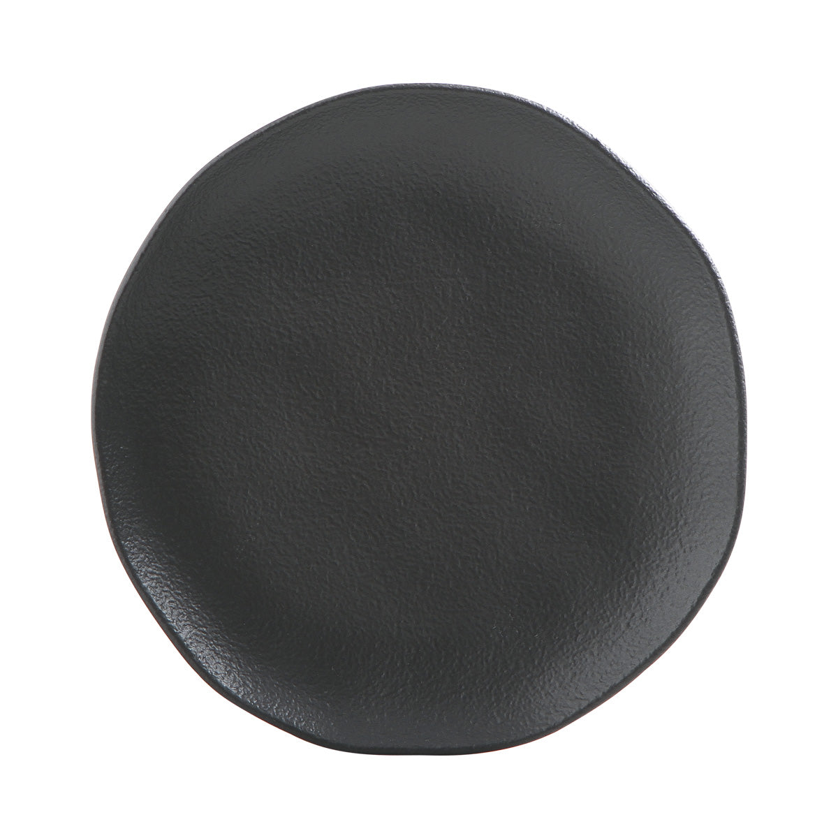 ORGANIC DESSERT PLATE STONEWARE Ø19.5CM BLACK MATTE