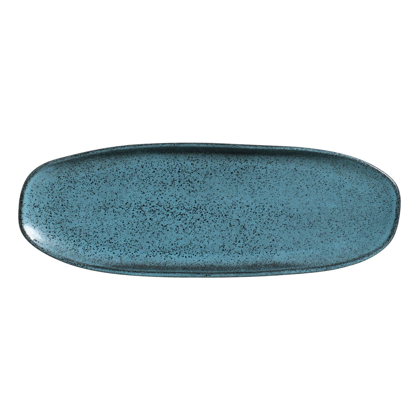 ORGANIC SHALLOW OVAL PLATTER STONEWARE 36x13CM NIGHT SKY