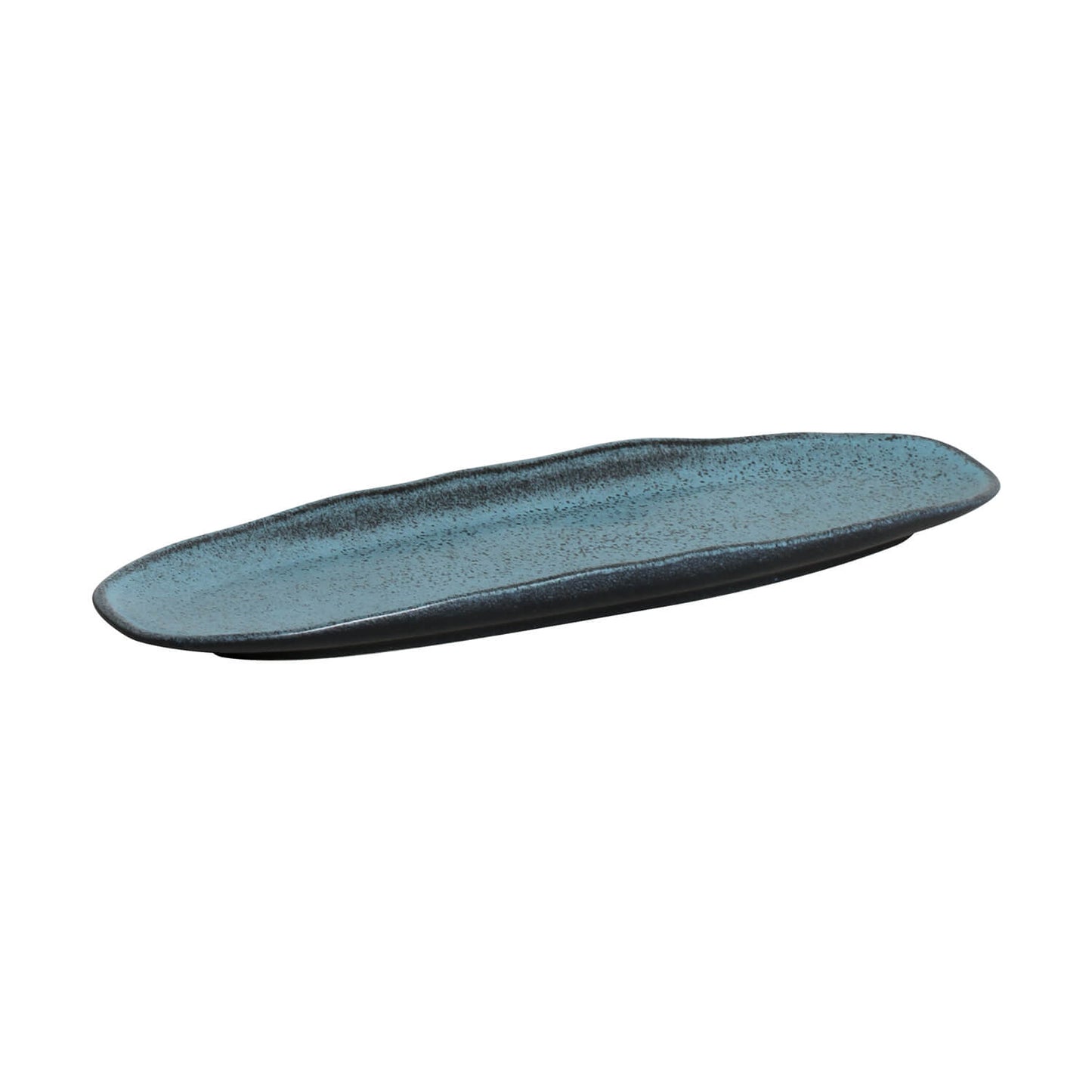 ORGANIC SHALLOW OVAL PLATTER STONEWARE 36x13CM NIGHT SKY