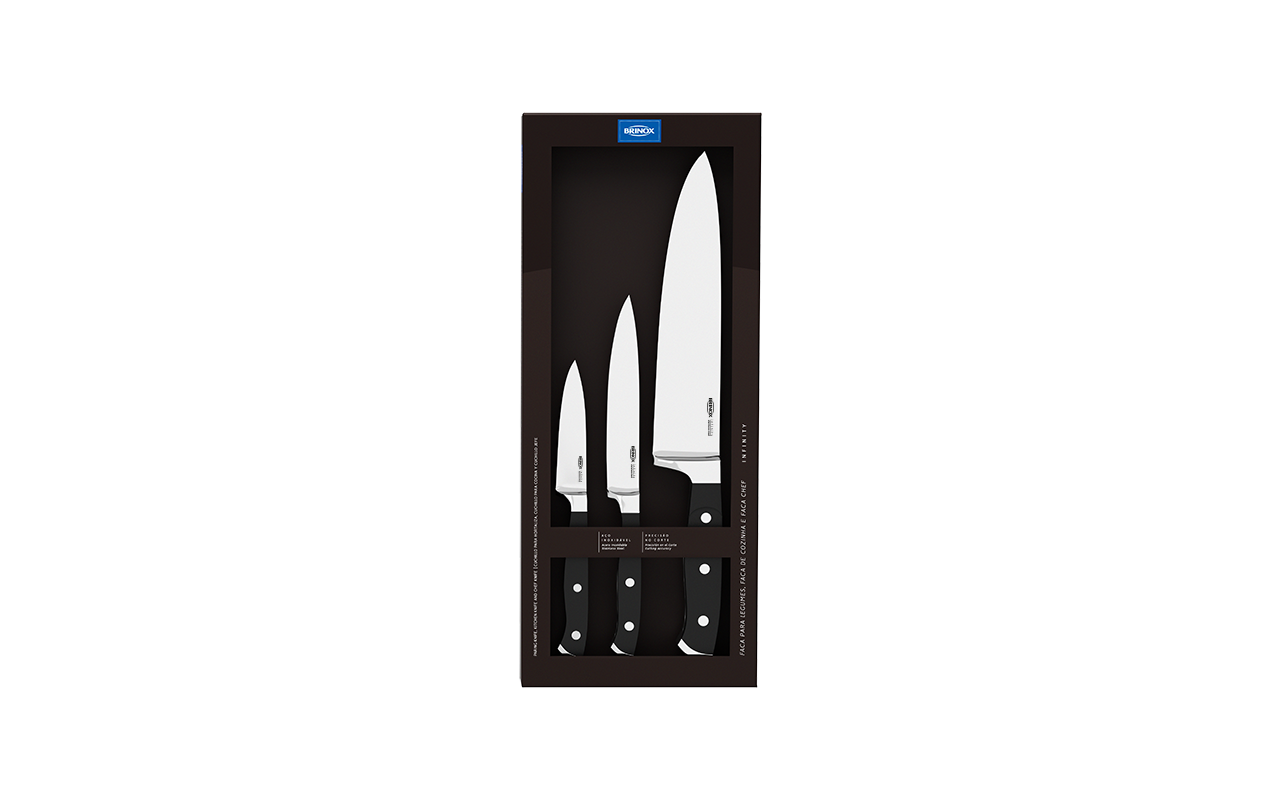 Brinox Stainles Steel Knife Set 3Pcs Infinity