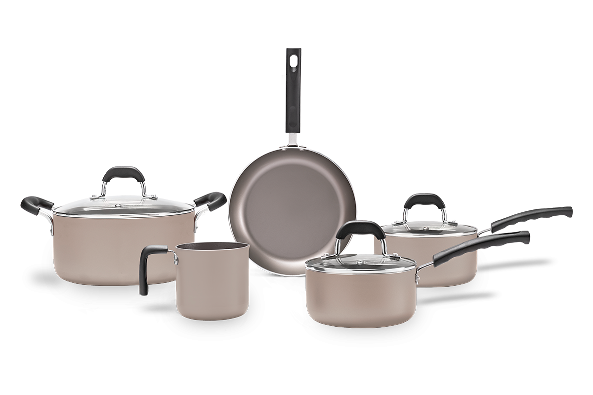 Brinox Saffron Line - Aluminum - 5-Piece Cookware Set Champagne