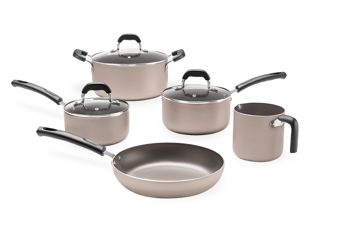 Brinox Saffron Line - Aluminum - 5-Piece Cookware Set Champagne