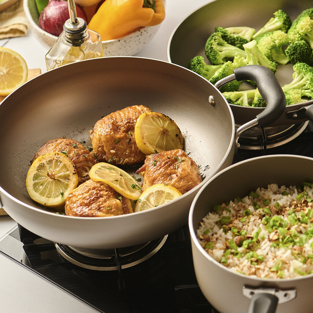 Brinox Saffron Line - Aluminum - 5-Piece Cookware Set Champagne