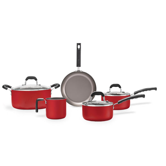 Brinox Saffron Line - Aluminum - 5-Piece Cookware Set Red