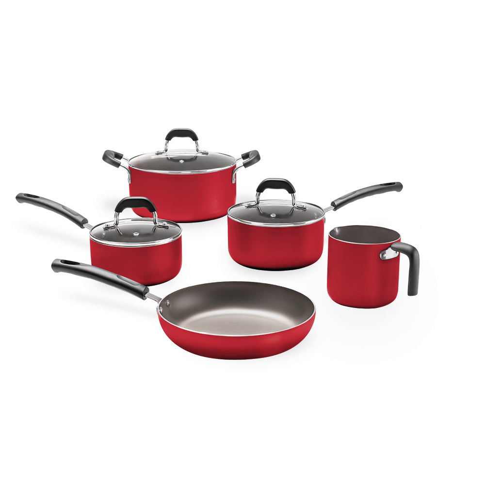 Brinox Saffron Line - Aluminum - 5-Piece Cookware Set Red