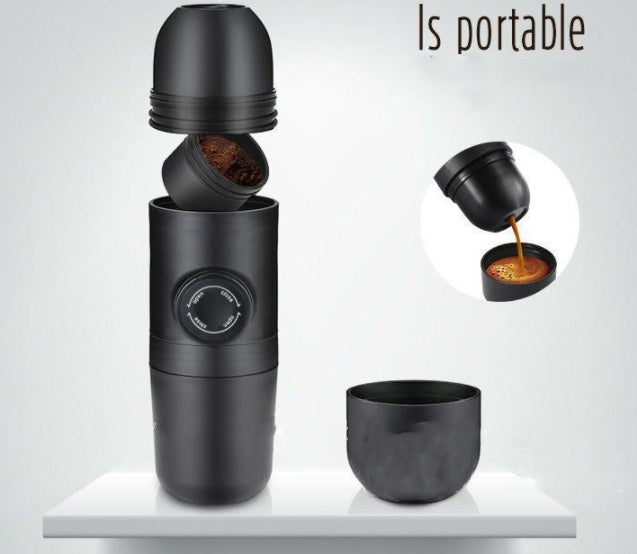 Manual portable mini coffee machine