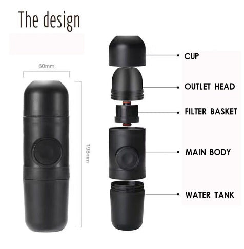 Manual portable mini coffee machine