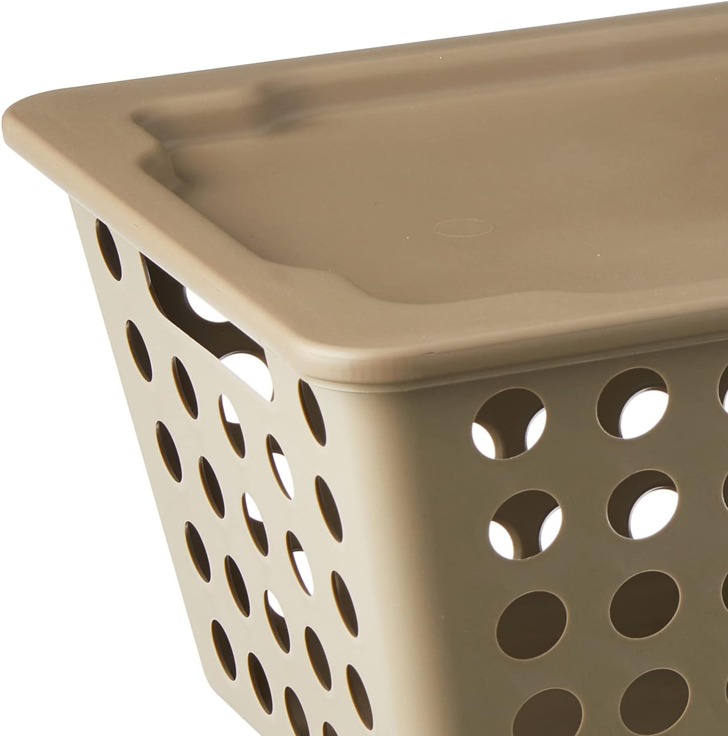 Brinox Plastic Large Basket 4,4L - 29,7 X 19,6 X 12,6 Cm W/ Lid One Warm Gray