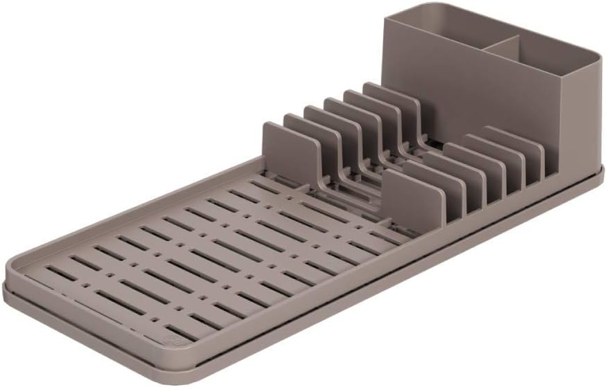 Brinox Plastic Dish Drainer With Tray Single Warm Gray