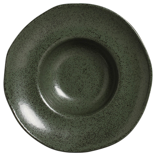 ORGANIC DEEP RIM STONEWARE Ø28x6.5CM 450ML GREENERY