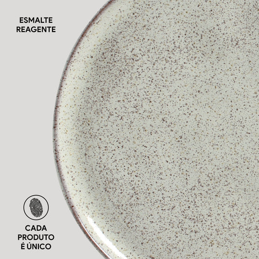 BIO DINNER PLATE STONEWARE Ø27.5CM PISTACHE