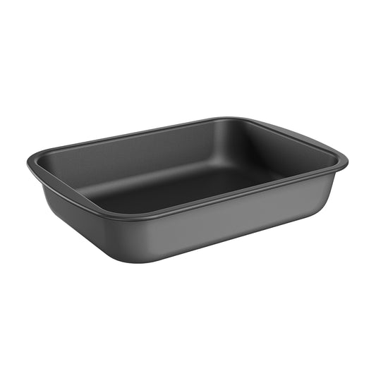 Brinox Bakeware Line - Aluminum - Rectangular Deep Roasting Pan 33,5X24,0X6,1Cm Graphite