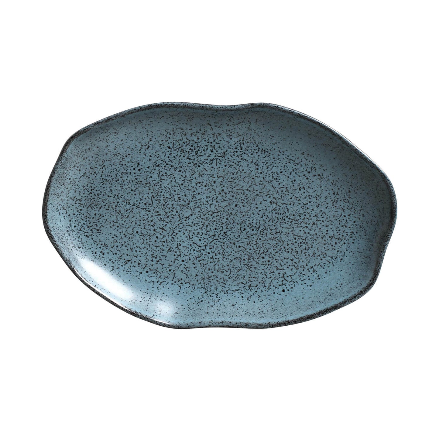BIO SHALLOW OVAL PLATTER STONEWARE 30x20CM NIGHT SKY