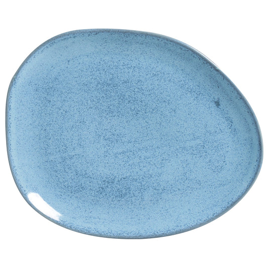 ORGANIC OVAL DINNER PLATE STONEWARE 31x24x2.5CM BREEZE