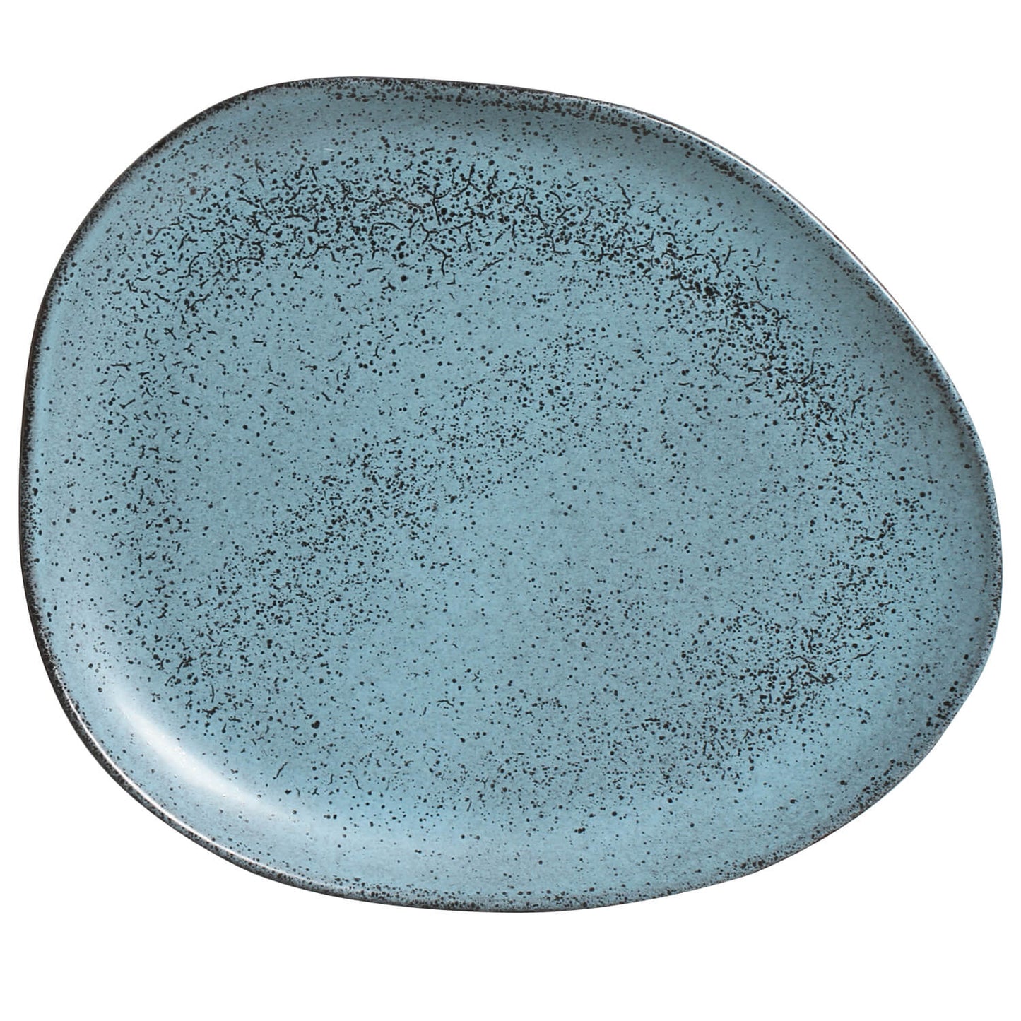 ORGANIC OVAL DINNER PLATE STONEWARE 31x24x2.5CM NIGHT SKY