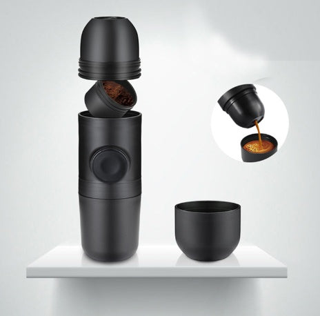 Manual portable mini coffee machine