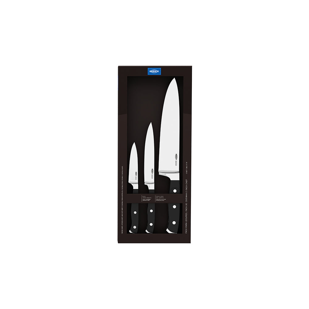 Brinox Stainles Steel Knife Set 3Pcs Infinity