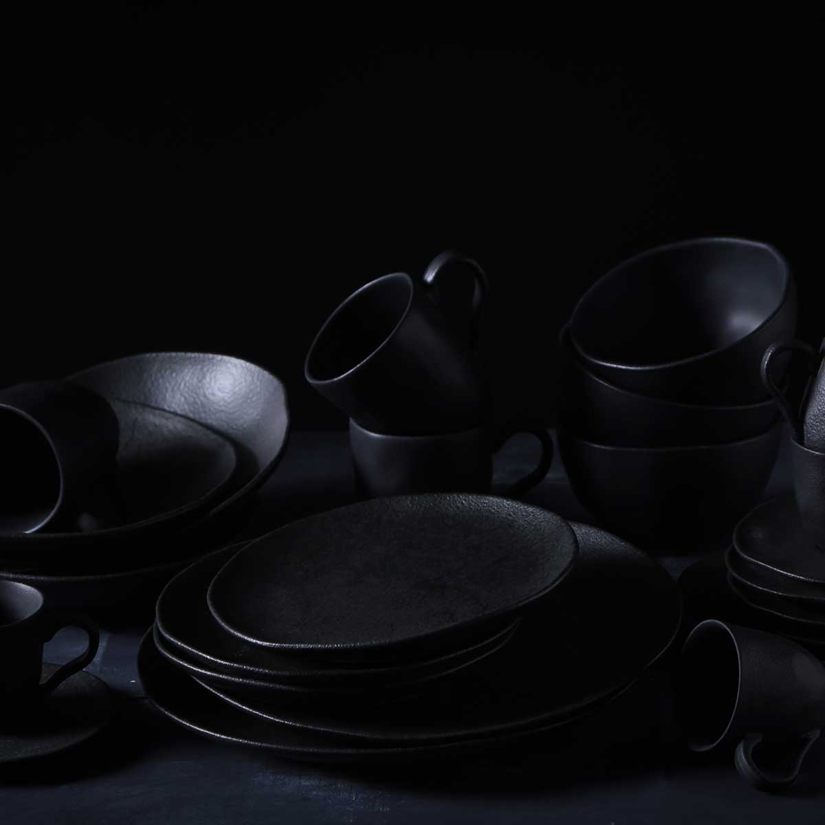 ORGANIC CUP OF COFFEE STONEWARE 120ML BLACK MATTE
