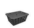 Brinox Plastic Small Basket 1,2L 18,6 X 14,2 X 8,6 Cm W/Lid One Black