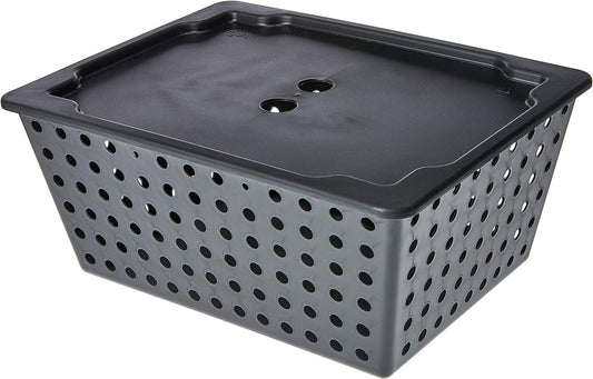 Brinox Plastic Large Basket  4,4L - 29,7 X 19,6 X 12,6 Cm  W/ Lid One Black
