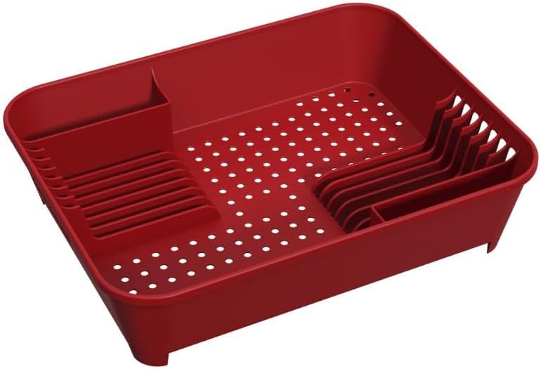 Brinox Plastic Dish Drainer Basic Bold Red