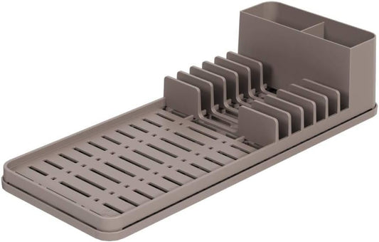 Brinox Plastic Dish Drainer With Tray Single Warm Gray