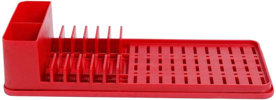 Brinox Plastic Dish Drainer With Tray Single Bold Red